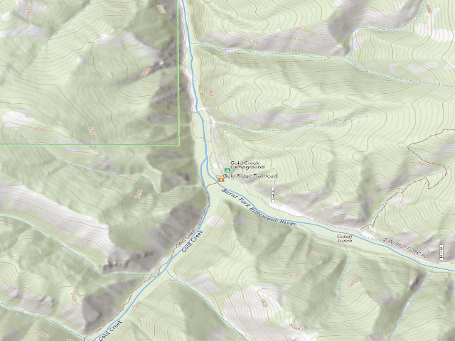 USGS topographic map of Gold Creek Campground