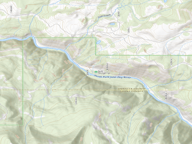 USGS topographic map of Gold Dredge