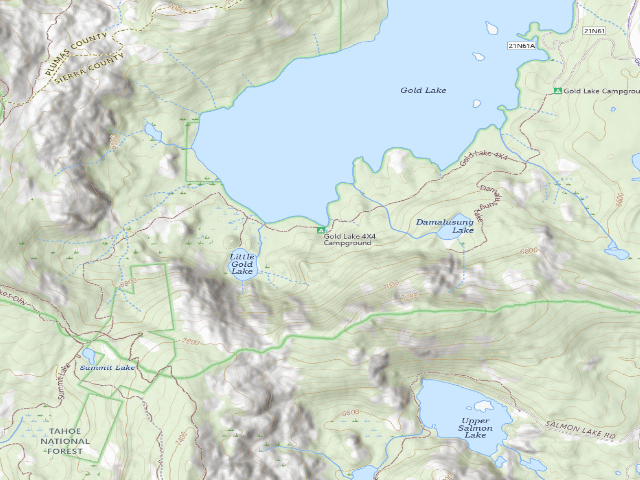 USGS topographic map of Gold Lake 4X4 Campground