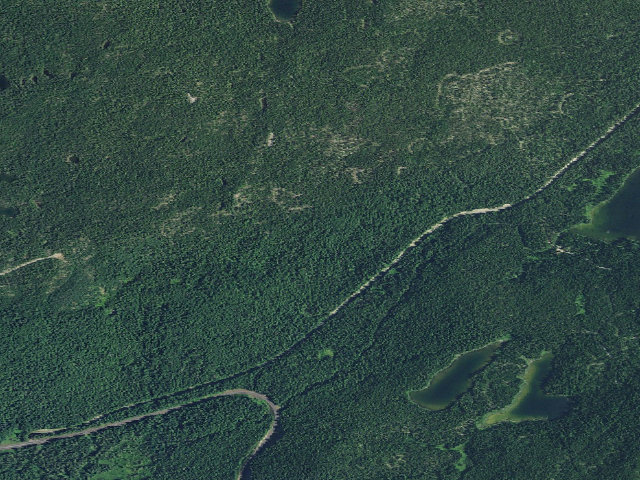 Aerial image of Gold Lake Campground