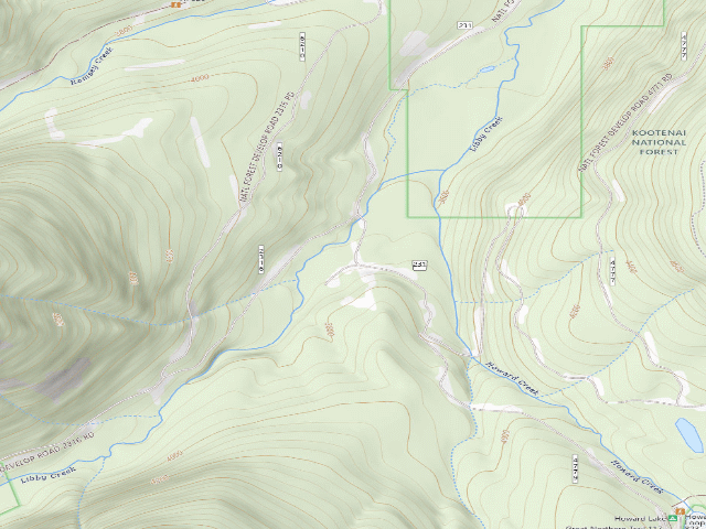 USGS topographic map of Gold Panning Area