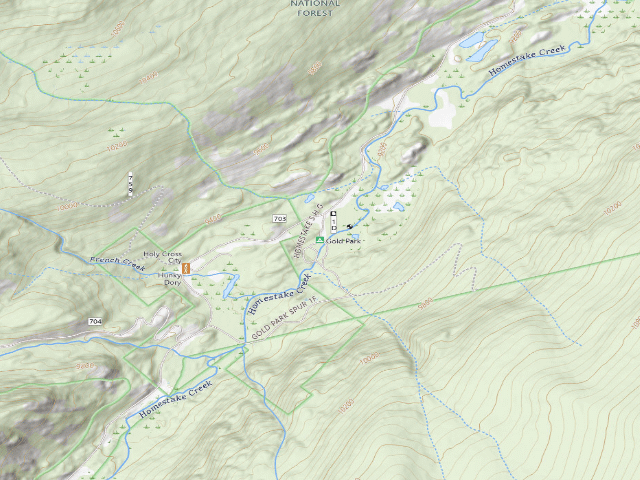 USGS topographic map of Gold Park