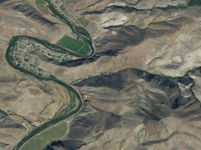 Aerial image of Goldbug Hot Springs