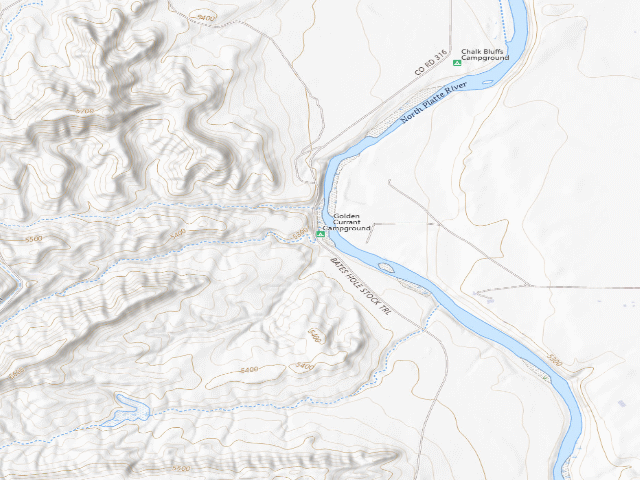 USGS topographic map of Golden Currant Campground