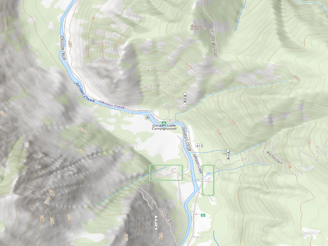USGS topographic map of Golden Gate Campground