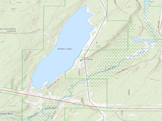 USGS topographic map of Golden Lake Camp