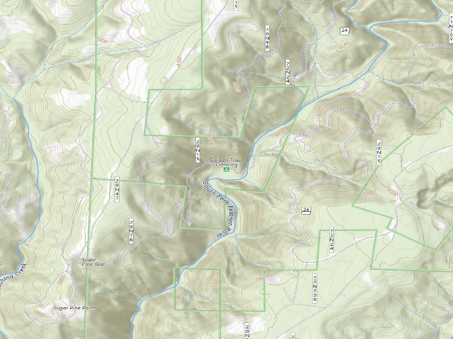 USGS topographic map of Golden Trout Crossing