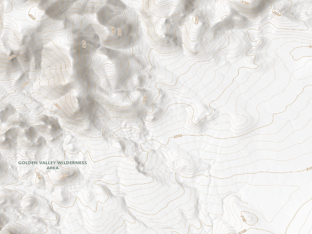 USGS topographic map of Golden Valley Wilderness