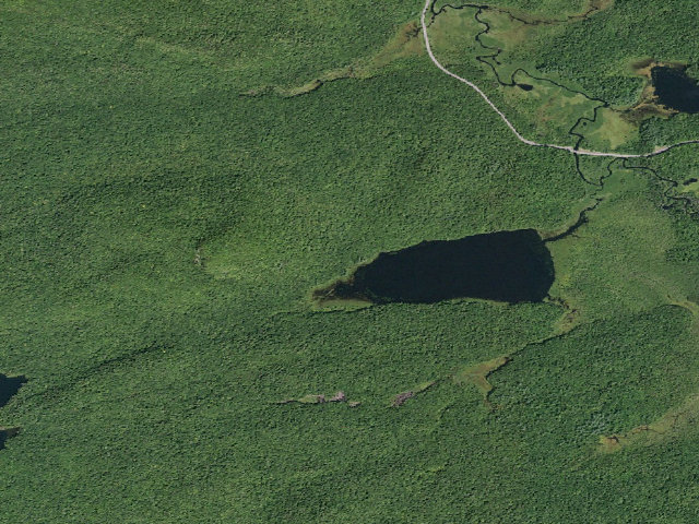 Aerial image of Good Luck Lake #3 (Ferris Lake Wild Forest)