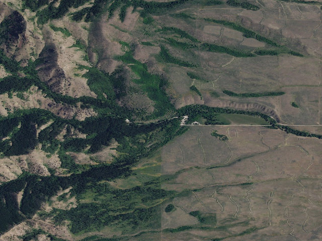 Aerial image of Goodenough Creek Campground