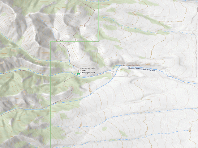 USGS topographic map of Goodenough Creek Campground