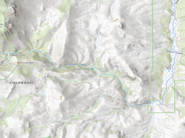 USGS topographic map of Goose Creek Cg