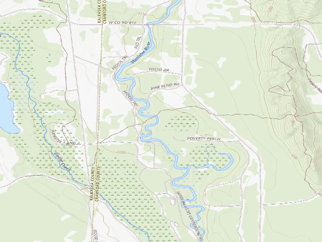 USGS topographic map of Goose Creek State Forest Campground