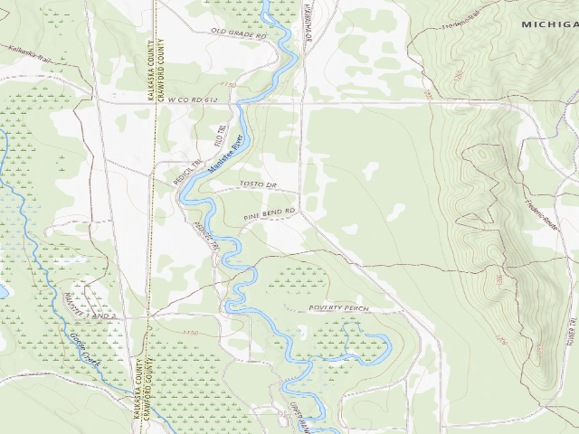 USGS topographic map of Goose Creek Trail Camp