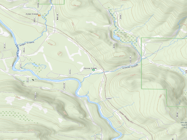 USGS topographic map of Goose Creek