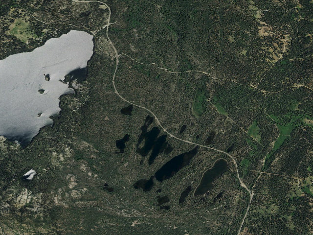 Aerial image of Goose Lake Campground