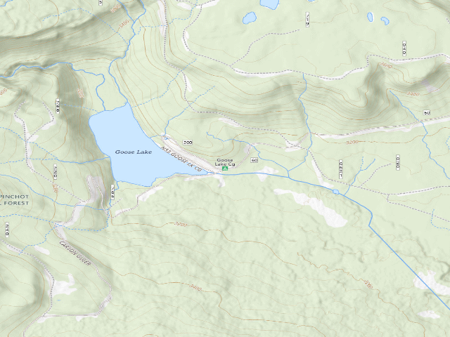 USGS topographic map of Goose Lake Cg