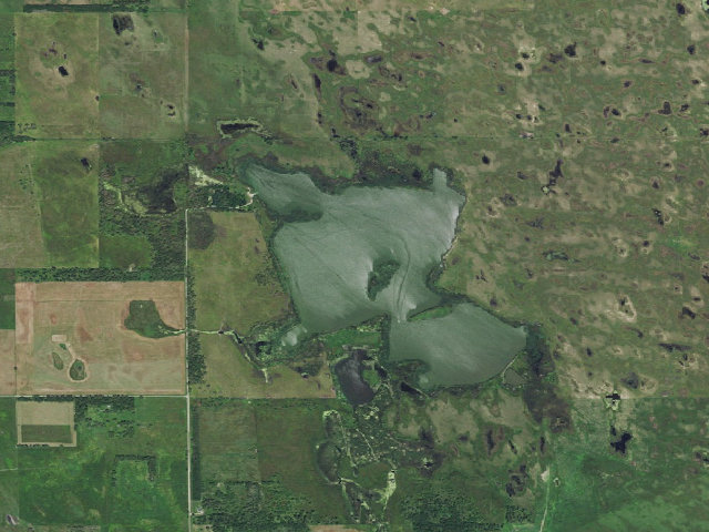 Aerial image of Goose Lake WMA