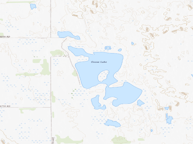 USGS topographic map of Goose Lake WMA