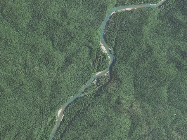 Aerial image of Gooseneck Campground