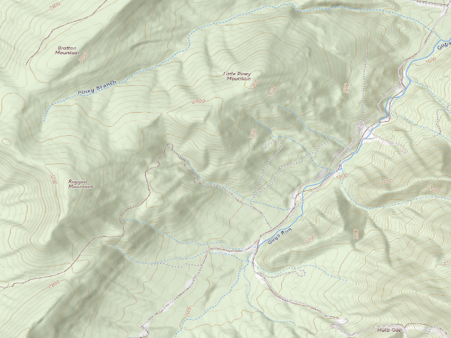 USGS topographic map of Goshen WMA