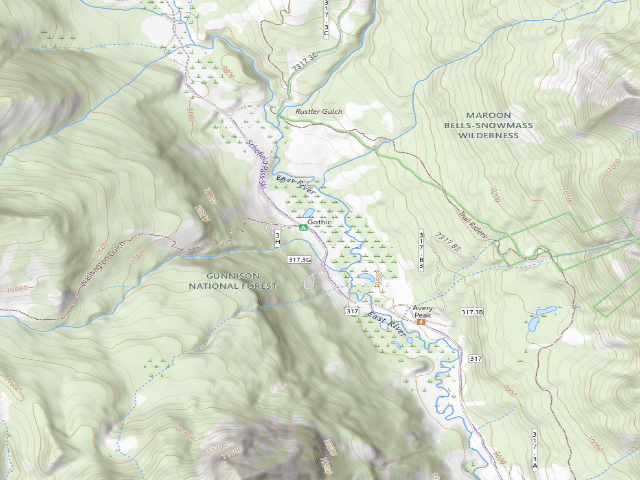 USGS topographic map of Gothic