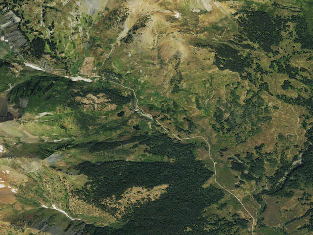Aerial image of Gothic Designated Camping Area