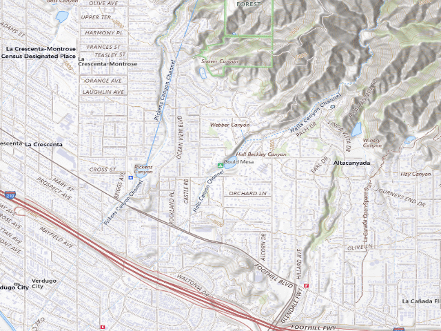 USGS topographic map of Gould Mesa
