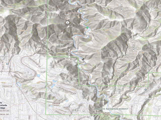 USGS topographic map of Gould Mesa Trail Camp