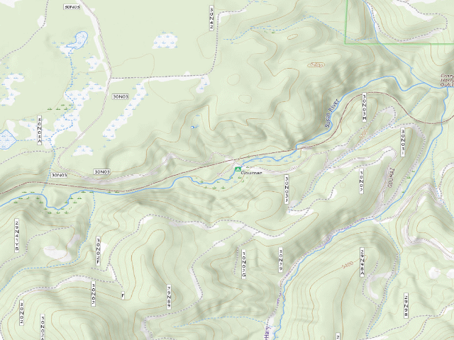 USGS topographic map of Goumaz Campground