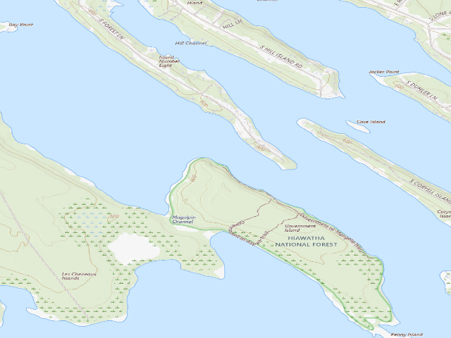USGS topographic map of Government Island