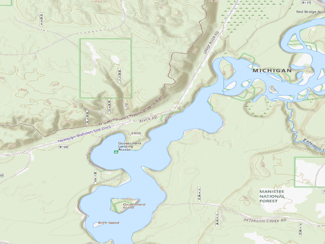 USGS topographic map of Government Landing Site 21