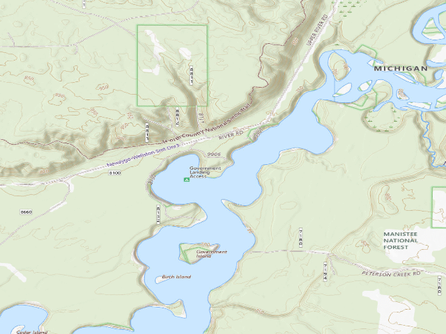USGS topographic map of Government Landing Sites