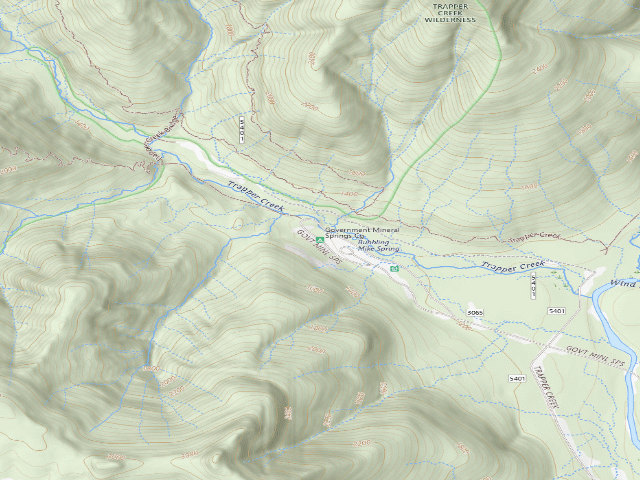 USGS topographic map of Government Mineral Springs Cg