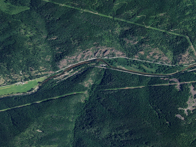 Aerial image of Graham Creek Trailhead Side #1