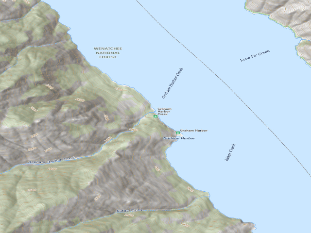 USGS topographic map of Graham Harbor Creek