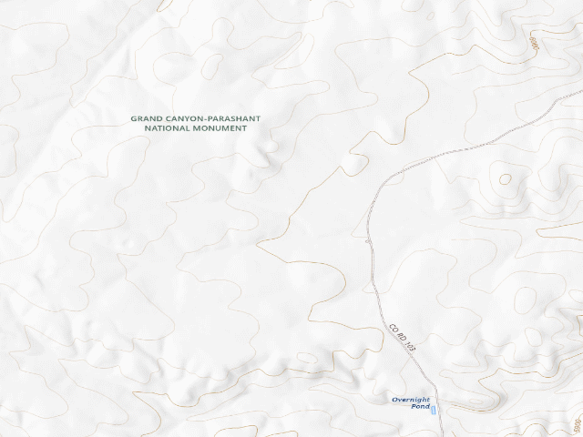 USGS topographic map of Grand Canyon - Parashant National Monument