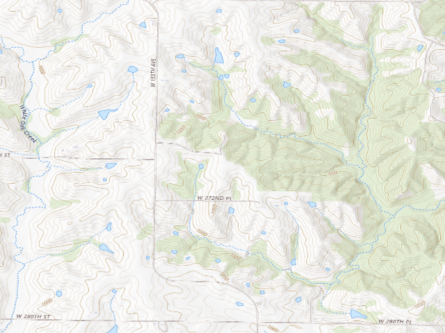 USGS topographic map of Grand Trace Conservation Area