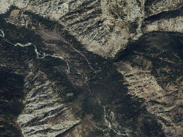 Aerial image of Grandjean Campground