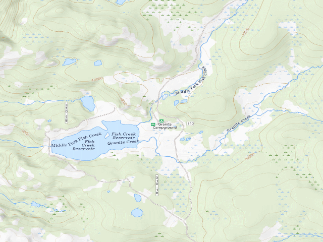 USGS topographic map of Granite Campground