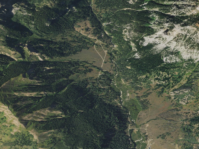 Aerial image of Granite Creek Campground