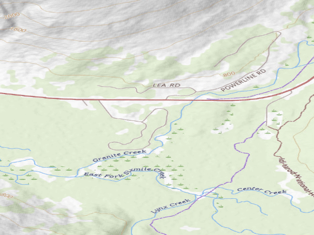 USGS topographic map of Granite Creek Cg