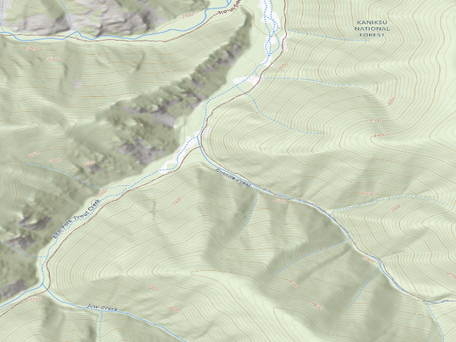 USGS topographic map of Granite Creek Trail-Camp A