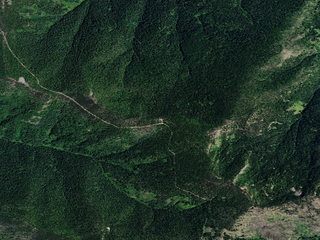 Aerial image of Granite Peak Outfitter Camp
