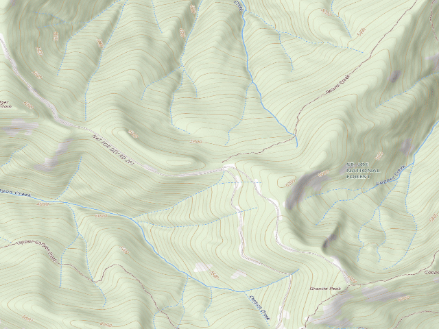 USGS topographic map of Granite Peak Outfitter Camp