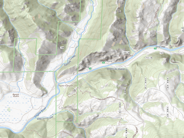 USGS topographic map of Granite Tent Campground