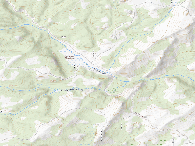 USGS topographic map of Grannier Meadows