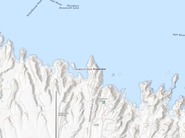 USGS topographic map of Grapevine Bay