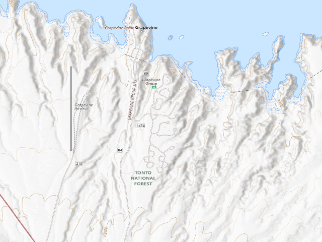 USGS topographic map of Grapevine Group Campground