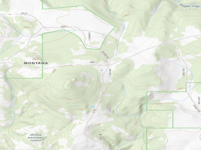 USGS topographic map of Grass Mtn Rd 583 019